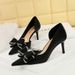 3226-AH36 European And American Style Party Women's Shoes, Stiletto High Heel, Shallow Pointed Toe, Side Cutout,_vogvips.com