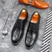New Business Leather Formal Large Fashion Pointed Toe Lace-up Men's Shoes European French Size_vogvips.com