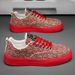 Men's canvas shoes low-top summer 2024 new niche low-top printed sneakers men's thick-soled sports casual fashion shoes_vogvips.com