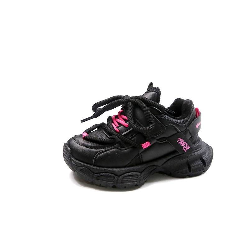Girls' Sports Shoes 2025-1 Trendy Brand Shoes With Fleece For Autumn And Winter Cotton_vogvips.com