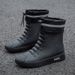 Men's And Women's Rain Boots, Waterproof Short-Cuff Adult Fashion Student Korean Style Mid-Cuff Anti-Slip Boots, Trendy And Versatile_vogvips.com