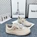 Women's 2025 Spring Summer New Letter Canvas Women Thick Sole Genuine Leather Versatile Casual Shoes Sneakers European_vogvips.com