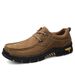Men's Shoes Outdoor Mountaineering Casual Heavy Dad Grandpa Shoes Men's Lazy Single Shoes_vogvips.com