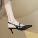 Baotou Sandals For Women 2025 New Summer French Style Mary Jane Single Shoes Silver One Strap Thin Heel High Heels_vogvips.com