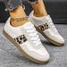 Women's Plus Size Casual Sneakers - Lightweight Breathable Slip-On Shoes With Lace-Up Design For Everyday Comfort_vogvips.com