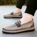 Men's Summer New Sneakers British Style Casual Large Size Slip-On Dad Versatile Single Shoes_vogvips.com