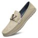 Men's Round Head Soft Leather Casual Beanie Shoes Men's Soft Soles, Leather Shoes_vogvips.com