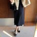In-stock Sheepskin Version~Square Buckle Commuting Chunky Heel Square Toe Elegant High-heeled Women's Genuine Leather_vogvips.com