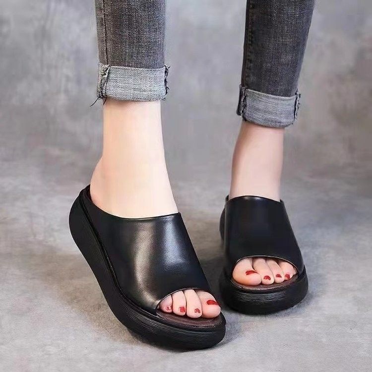 Sandals Women, Size 24, New, Large, Thick Soled, Casual Roman Style, Women's Shoes For Outdoor Wear, Side Trade_vogvips.com