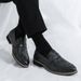 New Fashion Men's British Black Business Casual Loafer Shoes Daily Driving Office Leather Shoes One Foot Pedal Lazy Brown Banquet Dress Wedding Men's_vogvips.com