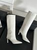 CMM Sharp Pointed And Trendy Suede High Heeled Long Tube Boots For Women Autumn And Winter New Straight Tube Large Tube Circumference_vogvips.com