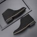 Men's Round Toe Casual Leather Boots - Low Heel Slip-Resistant Martin Boots With Lace-Up Design (Sizes 38-48, Black/Brown/Blue)_vogvips.com