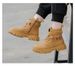 Boy's MartinBoot 2025 Autumn/WinterNew StyleEnglishStyleChildren'sYellowBoot With SoftBottomand Anti-Slip FunctionLittle BoyCottonBootCowhide_vogvips.com