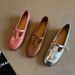 Lancui Version New Mary Jane British Style Women S Leather With T Strap Versatile Loafers Flat Single Shoes_vogvips.com