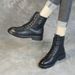 European Warm Series 2025 Autumn Winter Women's Martin With Fleece New Versatile Trendy British Style Short Slim Boots_vogvips.com