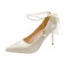 2025 Autumn New Pointed Toe Heels French Fashion Stiletto Bowknot Pearl Strap High Heel Pumps For Women_vogvips.com