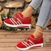 Breathable Knit Slip-On Loafers For Women - Lightweight Comfortable Casual Shoes With Round Toe, Low Heel, And Mesh Fabric_vogvips.com