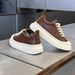 Men's 2025 Winter New Model, Leather Thick-Soled Height-Increasing Lace-Up Sneakers, Simple Stylish, Versatile,_vogvips.com
