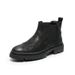 Martin Boots Men's Inner Height Increase Short Boots Men's Matte Leather Chelsea Boots Men's Leather Shoes Do Not Tie_vogvips.com