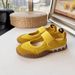 New Top Version Miu Brand Velcro Mary Jane Women Casual Ballet Cookie Shoes_vogvips.com