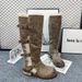 Cow Suede Thick Sole Height Increasing Genuine Leather Fur Snow Boots For Women 2025 Autumn Winter New Style Fleece_vogvips.com