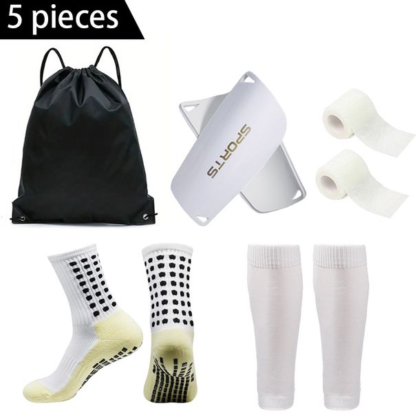 Professional Sports Training Set Non Slip Football Socks Shin Guards Calf Bandage Socks Drawstring Sports Backpack_vogvips.com