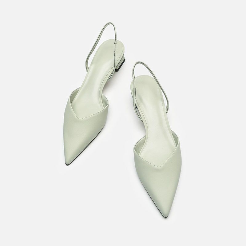 Baotou 2021 New Summer Simple Pointed Toe Square Sandals Women High Heel Thin Strap Fashion Women's Single Shoes_vogvips.com