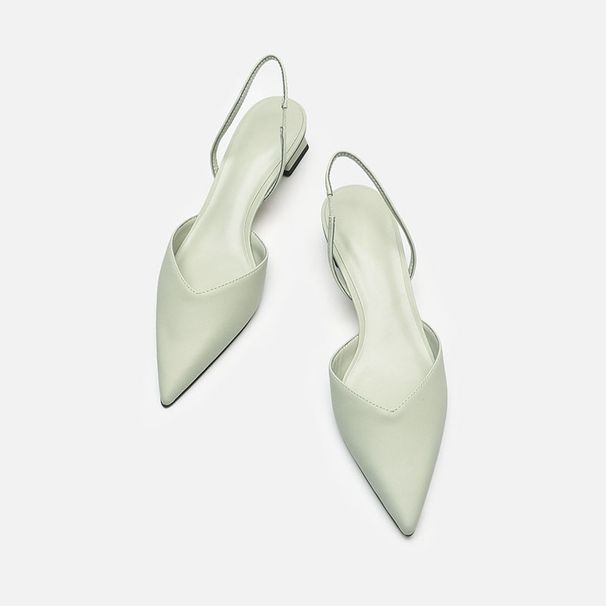 Baotou 2021 New Summer Simple Pointed Toe Square Sandals Women High Heel Thin Strap Fashion Women's Single Shoes_vogvips.com