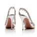 Women's Transparent Rhinestone Sandals Stiletto Heels Summer Style Peep Toe Open Back High Heels Sexy Pendant Pink Banquet Shoes_vogvips.com