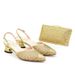 The new laser perforated iron diamond shoes bag matching women's suit fashion_vogvips.com