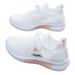 Spring/Summer Women's White Casual Flyknit Sneakers Breathable Soft Sole Comfortable Sports Shoes for Students_vogvips.com