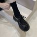 Thick-soled Small Leather Shoes, Women's New Year's Skirts, Single Shoes_vogvips.com