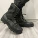 European Warm Series New Model 03 Combat Boots For Men, Spring Autumn, First Layer Cowhide, Round Toe, Lace-Up, High-Top, Black Security_vogvips.com