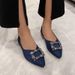Women's Shoes Toe Shoes Women's Flat Shallow Mouth Single Shoes Pointed Toe Fashionable Slip On Lazy Shoes Loafers_vogvips.com