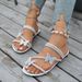 Women's Outdoor 2025 New Summer Model With Butterfly Rhinestone Strap Beach Shoes Versatile Slip-on Flat Sandals_vogvips.com
