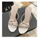 2026 New Style High Mid Heel Shoes Round Toe European And American Slippers One-Line Rhinestone Sandals For Women Summer_vogvips.com