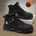 Winter Men's Shoes With Fleece Lining, High-Top Martin Boots, Men's British-Style Retro Thickened Warm Cotton Shoes, Thi_vogvips.com
