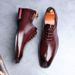 Casual Polished British Plus Size Trendy Square Toe Business Dress Hairstylist Leather Shoes, Men's Wedding Shoes ,_vogvips.com