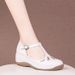 Baotou Sandals Women's Fashion Hollow Comfortable Breathable Leather Cool Slippers Soft Sole Mother Shoes Wedge Heel Women's Shoes_vogvips.com