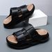 Beach Sandals, Men's Summer Breathable Thick Soled Slippers, EVA Anti Slip Wear-resistant Outer Wear, Color Blocking And_vogvips.com