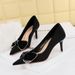 High heels, stilettos, party shoes, pointe rhinestones with bows_vogvips.com