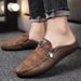Summer Shoes Mules Slippers For Men Slip-resistant Sandals Man Half Clappers 2025 Cheap Korean Style Adult Designer_vogvips.com