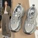 Women's Shoes Paris Dad Shoes Women's New Summer Thick Sole Height Increase Mesh Breathable Versatile Lightweight Sports Casual Shoes_vogvips.com