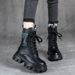 Hot Selling Martin For Women In Autumn And Winter New Thick Soled Lace Up Vintage Short With Plush Cotton Boots_vogvips.com