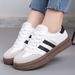 2026 New Spring And Autumn Versatile Casual Shoes, Non-Slip, Wear-Resistant, Thick-Soled White Sneakers For Women,_vogvips.com