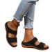 Plus-size 2025 Retro Non-slip Foreign Trade One-strap Wedge Heel Round-toe Cross-border Women's Sandals New Style_vogvips.com