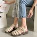 Women's Roman For Outdoor Wear, 2023 New Summer Hot Style, Fashionable And Versatile, Hollowed-out Closed-toe Beach_vogvips.com