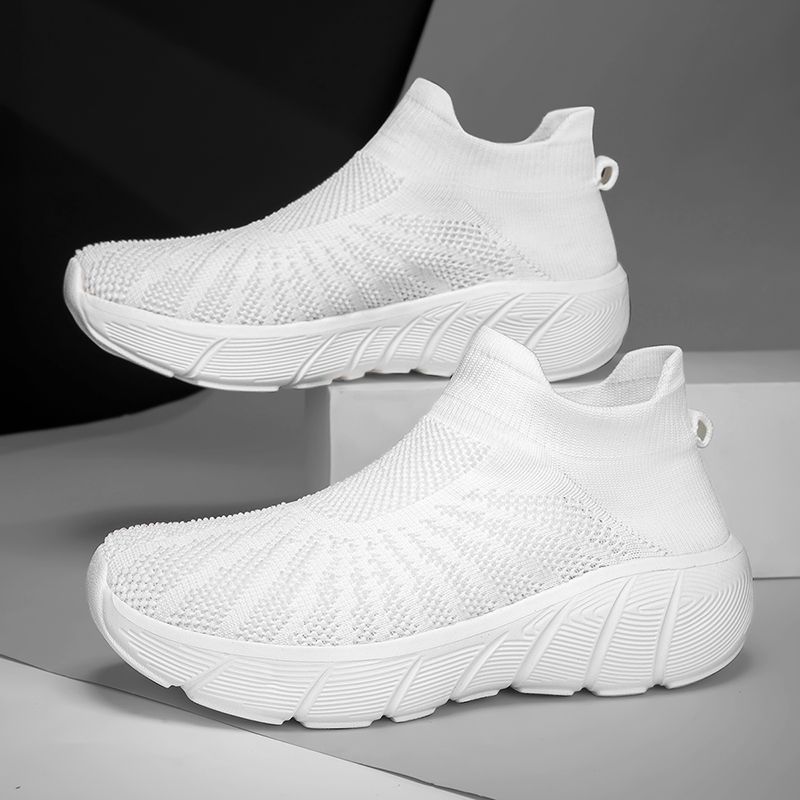 Couple Flying Weaving Sports Casual Shoes Socks Shoes Large Size Heightening Shoes Four Seasons_vogvips.com