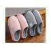 Autumn Winter Cotton Women Couples Home Indoor Outdoor Maternity Warm Non-Slip Silent Plush Slippers For Men_vogvips.com