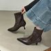 Women's Shoes Pointed Toe Ankle Boots Autumn And Winter New Style Boots Plus Velvet Ankle Boots Niche Skinny Women's Boots Stiletto High Heel Boots_vogvips.com